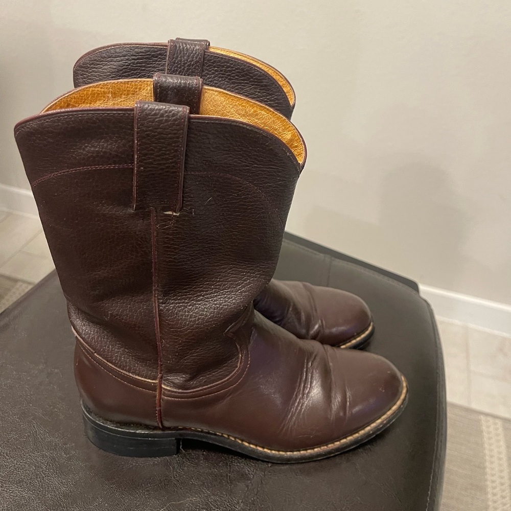 Vintage Pecos Bill Leather Western Cowgirl Boots Women's Size 7 B